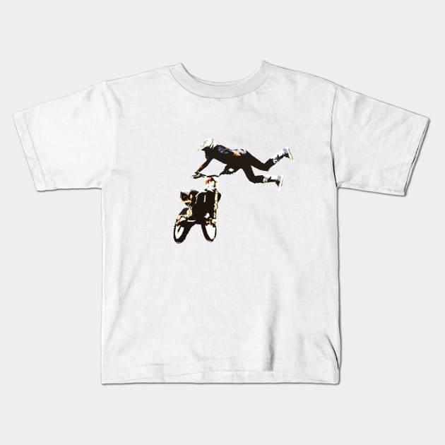 motocross Kids T-Shirt by rickylabellevie